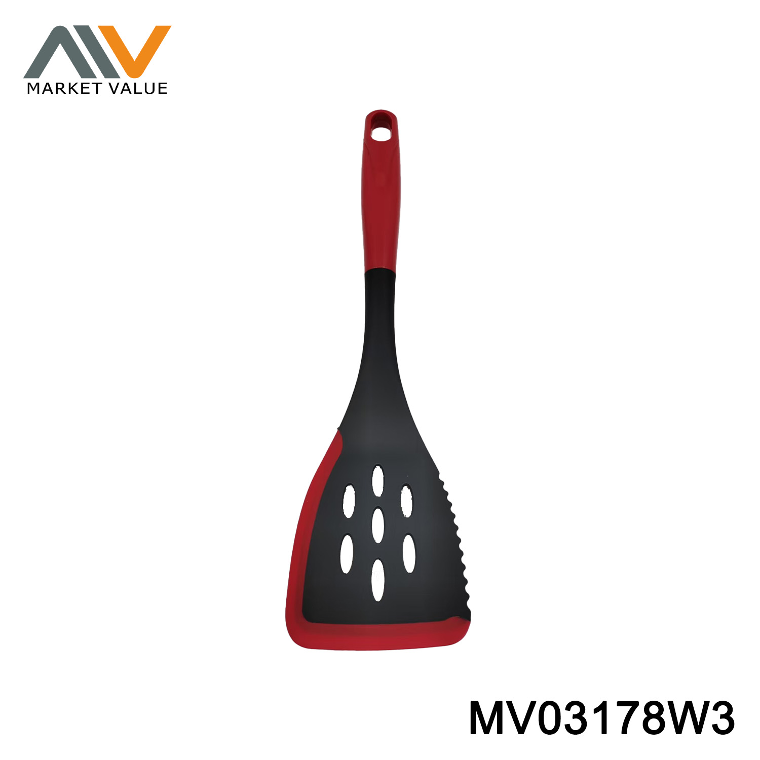 Silicone Edged Nylon Slotted Turner With ABS Handle,TC