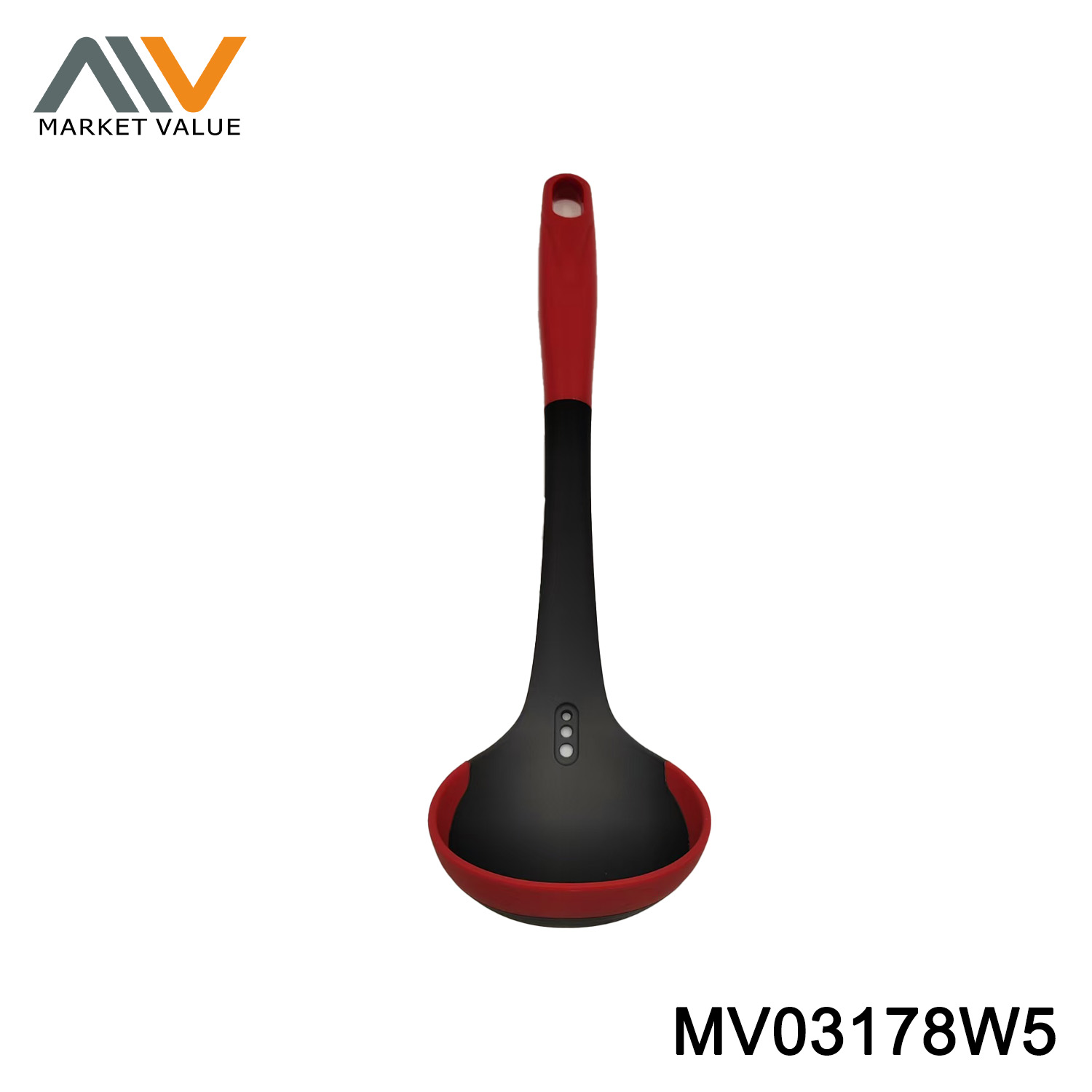 Silicone Edged Nylon Ladle With ABS Handle,TC