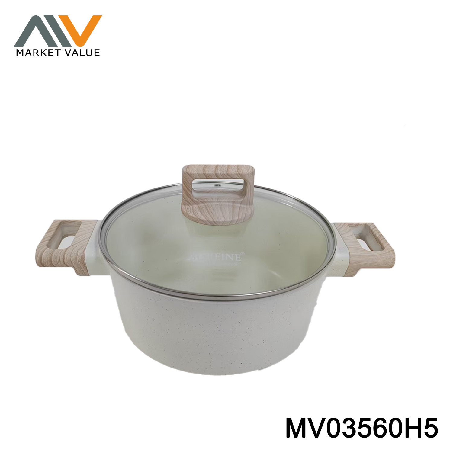 MV03560H5 24CM Stock Pot With Glass Lid + Handle