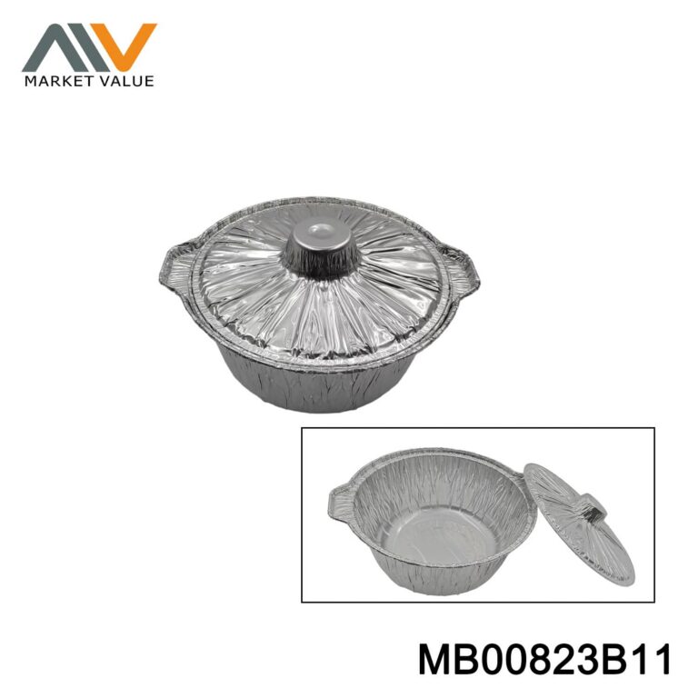 6PK Aluminum BBQ Pan Square in Polbag