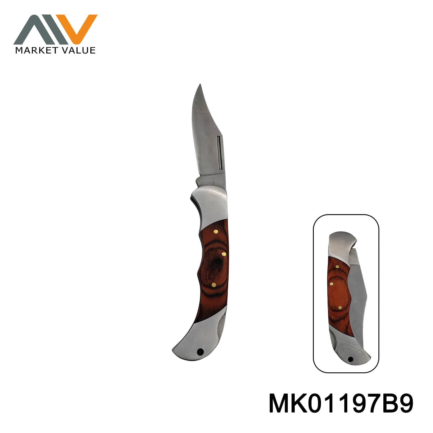 3.5"Folding Knife With Wooden Handle