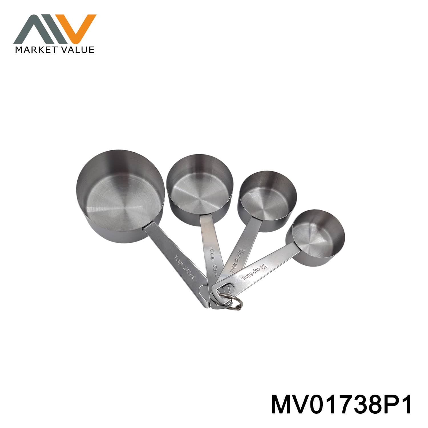 4PCS S/S Measuring Cups Set，T/C