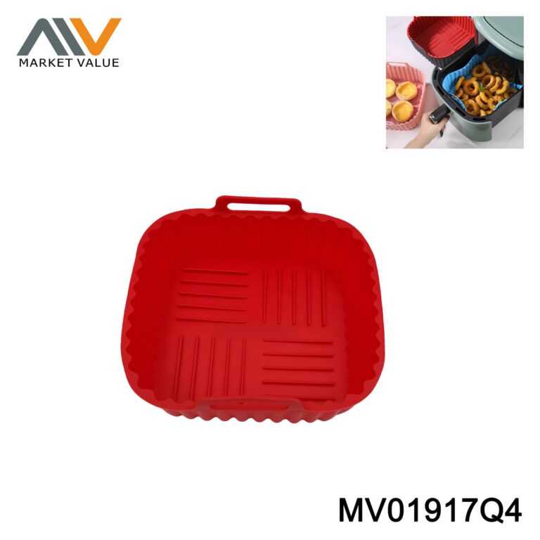 Square Silicone Air Fryer Liner with Handles，TAG