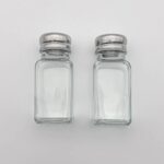 2PCS Glass Spice Shaker Set Salt and Pepper Seasoning Bottle with Stainless Steel Lid Kitchen Condiment Dispenser - Image 2