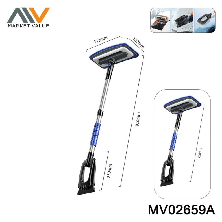 2 in 1 Ice Scraper+ Snow Broom Telescopic Handle