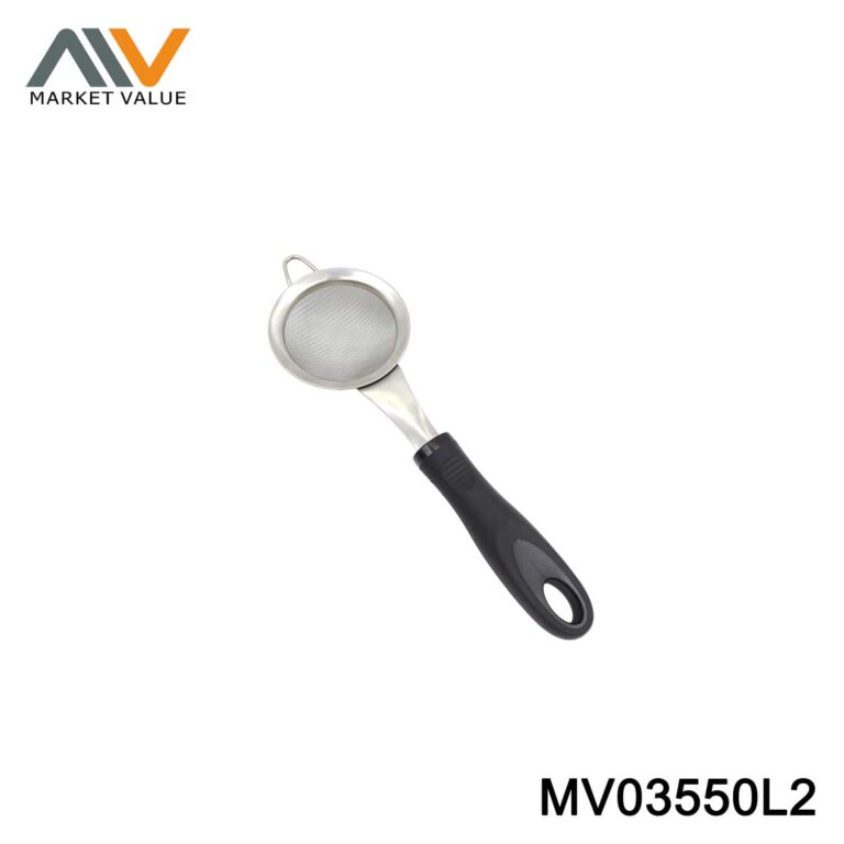 8.7CM S/S STRAINER PLASTIC HANDLE