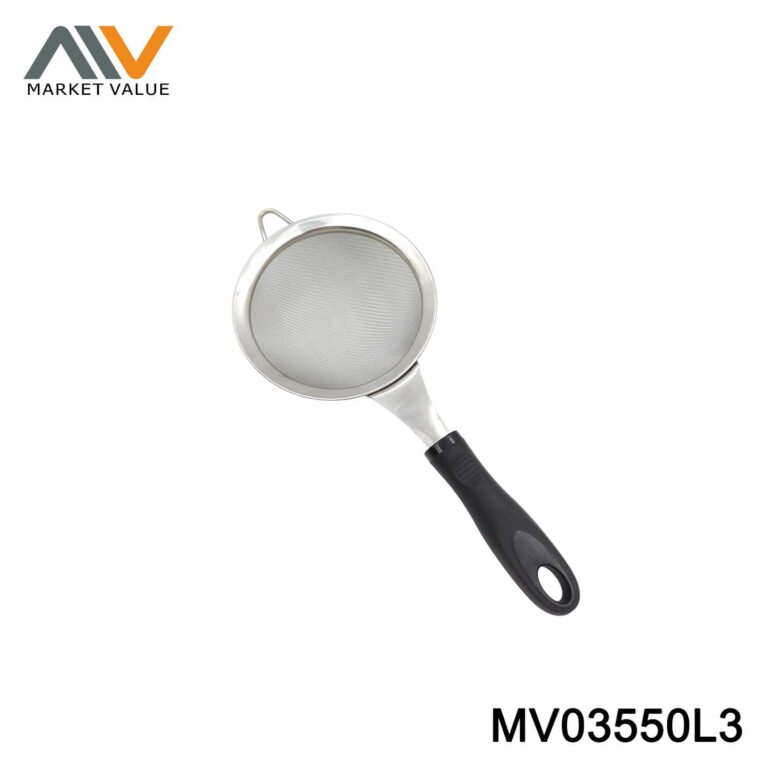 14CM S/S STRAINER WITH PLASTIC HANDLE