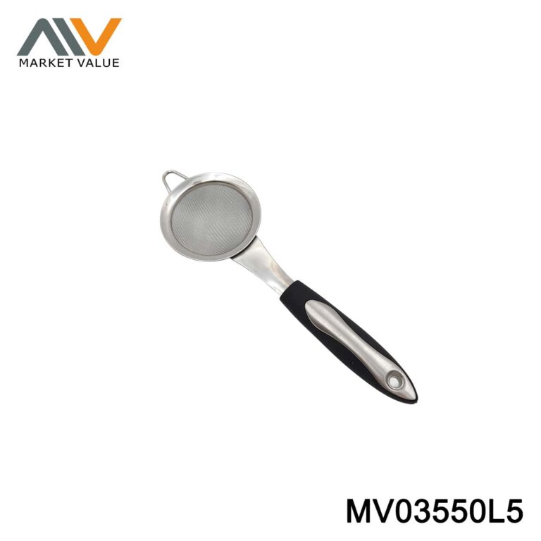 8.7CM S/S STRAINER WITH PLASTIC HANDLE