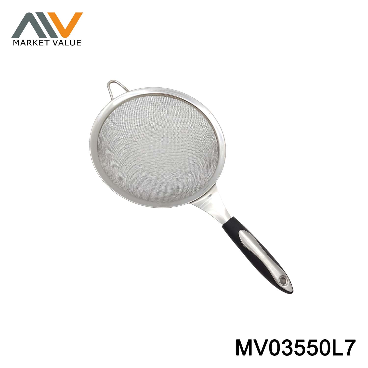 20CM S/S STRAINER WITH PLASTIC HANDLE