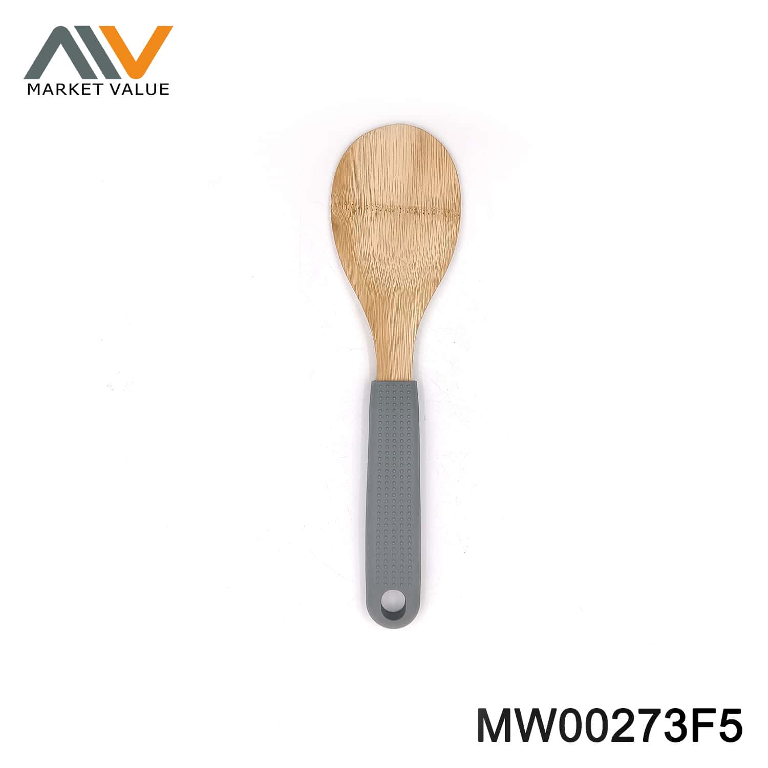 MW00273F5 Bamboo Solid Spoon TPR Handle TAG