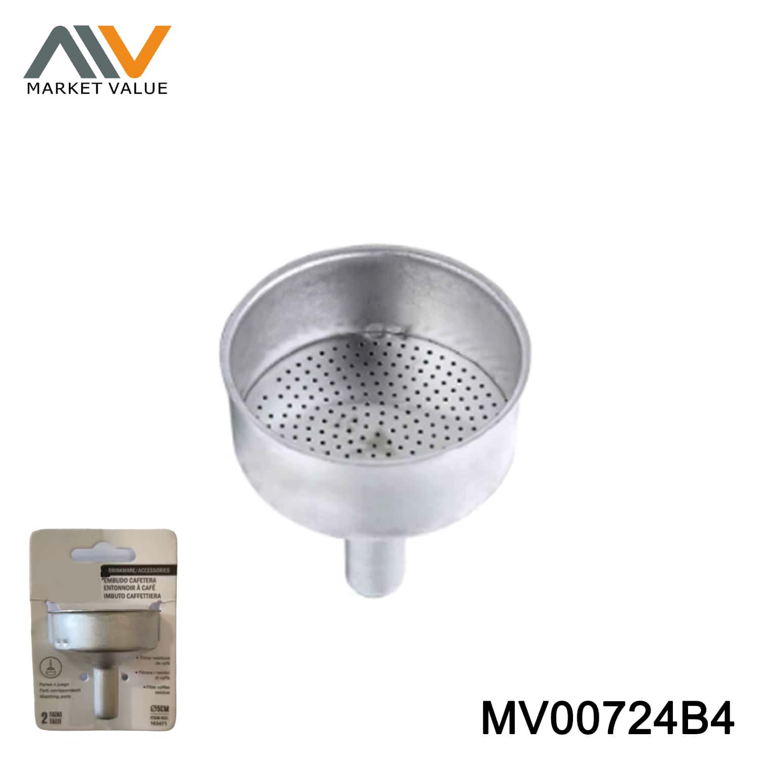 MV00724B4 3 Cup Aluminum Coffee Maker Funnel