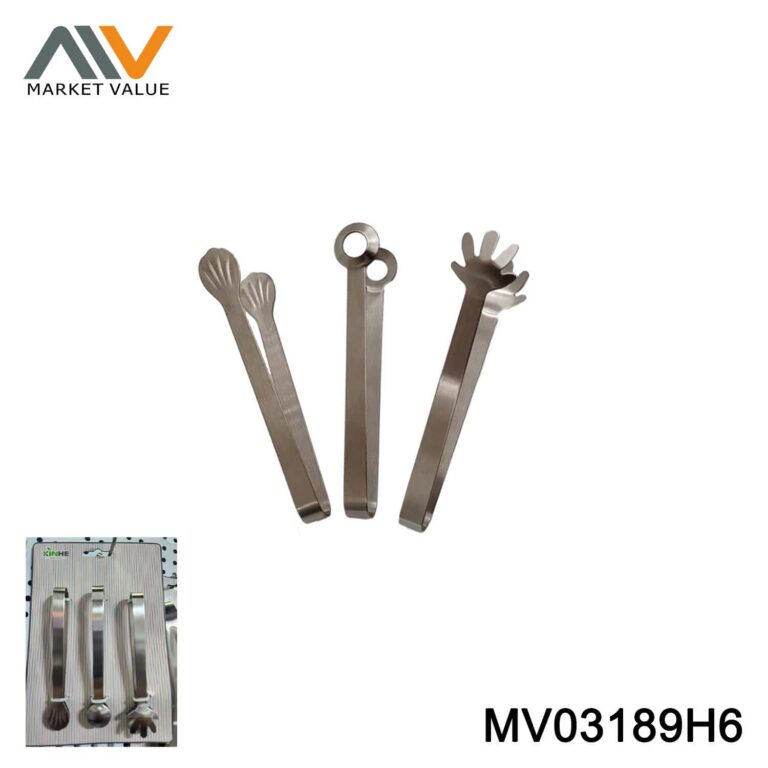 3Pk SS Mini Bread & Ice Tongs， T/C